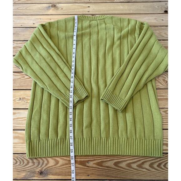 Brooks Brothers V Neck Sweater Size Large Men’s Lime Green - Picture 5 of 8
